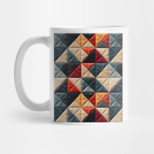 Vintage Geometric Patchwork Pattern by Ai Wanderer